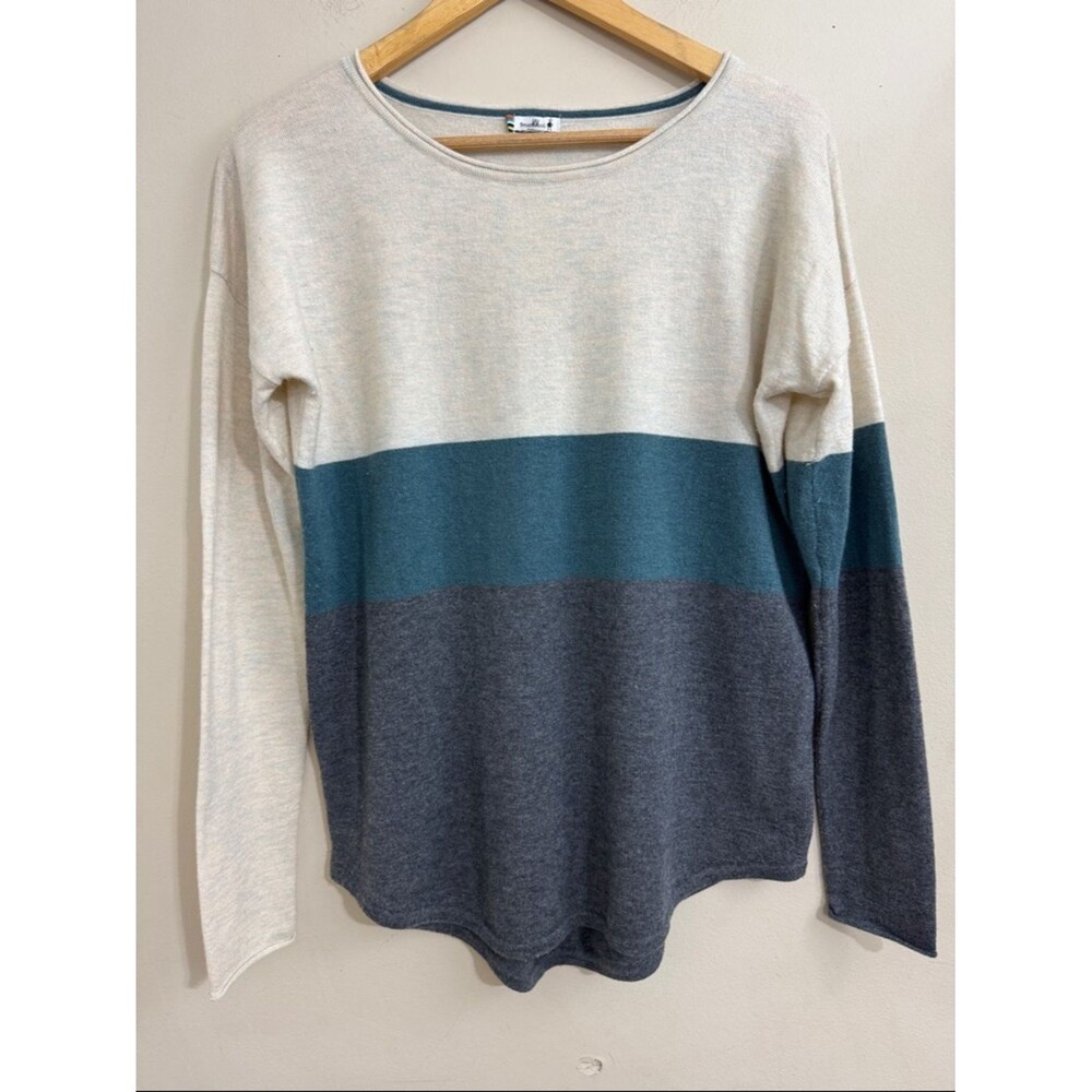 Smartwool Shadow Pine Color-block Long Sleeve Sweater Women size M Casual